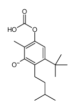 5-tert-butyl-3-carboxyoxy-2-methyl-6-(3-methylbutyl)phenolate结构式