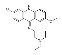 N-(6-chloro-2-methoxyacridin-9-yl)-N',N'-diethylethane-1,2-diamine结构式
