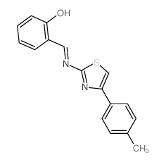 6-[[[4-(4-methylphenyl)-1,3-thiazol-2-yl]amino]methylidene]cyclohexa-2,4-dien-1-one结构式