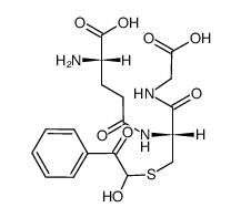 (2S)-2-amino-5-(((2R)-1-((carboxymethyl)amino)-3-((1-hydroxy-2-oxo-2-phenylethyl)thio)-1-oxopropan-2-yl)amino)-5-oxopentanoic acid结构式