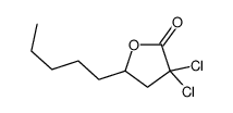 3,3-dichlorodihydro-5-pentylfuran-2(3H)-one结构式