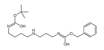 N(1)-benzyloxycarbonyl-N(8)-butoxycarbonylspermidine结构式