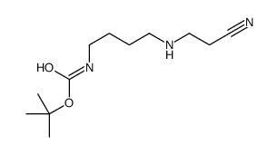 tert-butyl N-[4-(2-cyanoethylamino)butyl]carbamate结构式