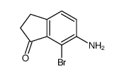 6-氨基-7-溴-2,3-二氢-1H-茚-1-酮结构式