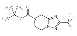 2-(三氟甲基)-5,6-二氢[1,2,4]噻唑并[1,5-a]吡嗪-7(8H)-羧酸叔丁酯结构式