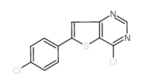 4-Chloro-6-(4-chlorophenyl)thieno[3,2-d]pyrimidine结构式