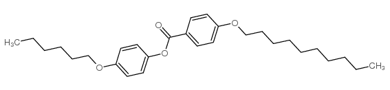 4-(己氧基)苯基-4-(癸基氧基)苯甲酸盐结构式