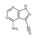 4-氨基-1H-吡唑并[3,4-d]嘧啶-3-甲腈结构式