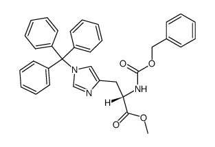 Nα-benzyloxycarbonyl-Nim-triphenylmethyl-L-histidine methyl ester结构式