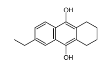 6-ethyl-1,2,3,4-tetrahydroanthracene-9,10-diol结构式