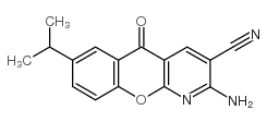 2-氨基-7-异丙基-5-氧代-5H-[1]苯并吡喃并[2,3-b]吡啶-3-甲腈结构式