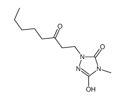 4-methyl-1-(3-oxooctyl)-1,2,4-triazolidine-3,5-dione结构式