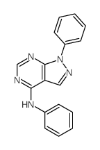 1H-Pyrazolo[3,4-d]pyrimidin-4-amine,N,1-diphenyl-结构式