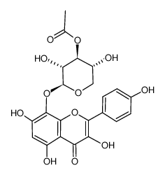 herbacetin 8-(3''-O-acetylxyloside)结构式