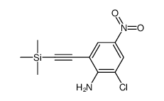 2-Chloro-4-nitro-6-[(trimethylsilyl)ethynyl]aniline结构式
