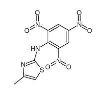 4-methyl-N-(2,4,6-trinitrophenyl)thiazol-2-amine结构式