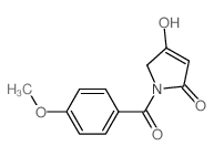 5-hydroxy-1-(4-methoxybenzoyl)-2H-pyrrol-3-one结构式
