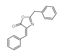 2-benzyl-4-benzylidene-1,3-oxazol-5-one结构式
