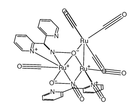 [(&mu;,&eta;3-bis(2-pyridyl) ketone oximate-N,N,O)2(CO)8Ru3]结构式