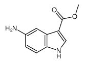甲基 5-氨基-1H-吲哚-3-羧酸结构式
