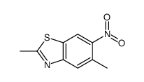 2,5-二甲基-6-硝基-1,3-苯并噻唑结构式