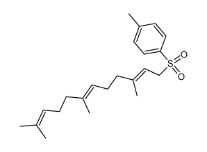 (2E,6E)-3,7,11-trimethyl-1-(p-tolylsulfonyl)dodeca-2,6,10-triene结构式