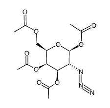 1,3,4,6-四-O-乙酰基-2-叠氮-2-脱氧-β-D-吡喃半乳糖结构式