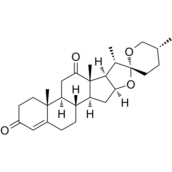 (25R)-Spirost-4-ene-3,12-dione结构式