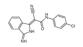 1-[cyano-N-4-chlorophenylcarbamylmethylene]-3-iminoisoindoline结构式