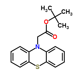 2-Methyl-2-propanyl 10H-phenothiazin-10-ylacetate结构式