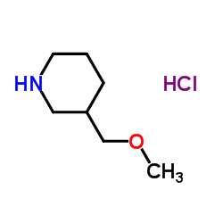 3-(甲氧基甲基)哌啶盐酸盐结构式