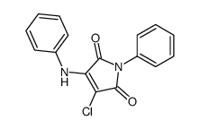 1H-Pyrrole-2,5-dione, 3-chloro-1-phenyl-4-(phenylamino)-结构式