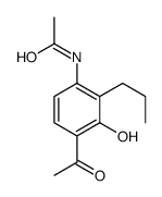 N-(4-acetyl-3-hydroxy-2-propylphenyl)acetamide结构式