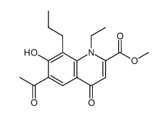 Methyl 6-acetyl-1-ethyl-7-hydroxy-4-oxo-8-propyl-4H-quinoline-2-carboxylate结构式