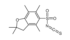 2,2,4,6,7-Pentamethyl-2,3-dihydro-1-benzofuran-5-sulfonyl isothio cyanate结构式