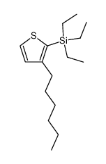 triethyl-[3-(n-hexyl)thiophen-2-yl]silane结构式