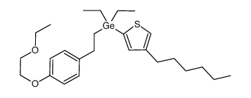 {2-[4-(2-ethoxyethoxy)phenyl]ethyl}diethyl-[4-(n-hexyl)thiophen-2-yl]germane结构式