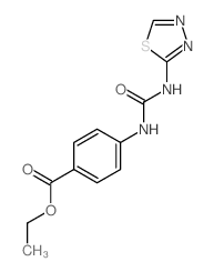 Benzoic acid,4-[[(1,3,4-thiadiazol-2-ylamino)carbonyl]amino]-, ethyl ester结构式