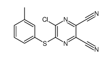 5-chloro-6-(3-methylphenyl)sulfanylpyrazine-2,3-dicarbonitrile结构式