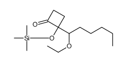 2-(1-ethoxyhexyl)-2-trimethylsilyloxycyclobutan-1-one结构式