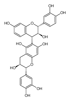 (2R,3S)-2,3-trans-6-[(2R,3S,4S)-2,3-trans-3,4-trans-3,3',4',7-tetrahydroxyflavan-4-yl]-3,3',4',5,7-pentahydroxyflavan结构式