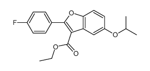 3-Benzofurancarboxylic acid, 2-(4-fluorophenyl)-5-(1-Methylethoxy)-, ethyl ester结构式