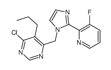 4-chloro-6-[[2-(3-fluoropyridin-2-yl)imidazol-1-yl]methyl]-5-propylpyrimidine结构式