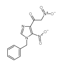 2-硝基-1-[5-硝基-1-(苯甲基)-1H-咪唑并l-4-基]乙酮结构式