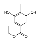 Ethyl 3,5-dihydroxy-4-iodobenzoate结构式