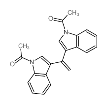 Ethanone,1,1'-(ethenylidenedi-1H-indole-3,1-diyl)bis-结构式