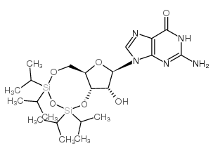 3’,5’-O-(1,1,3,3-四异丙基-1,3-二硅氧烷)鸟苷结构式