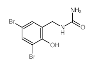 (3,5-dibromo-2-hydroxy-phenyl)methylurea结构式