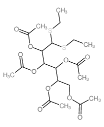D-Galactose, diethyldithioacetal, 2,3,4,5,6-pentaacetate结构式