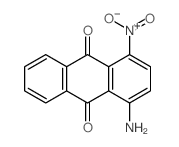 9,10-Anthracenedione, 1-amino-4-nitro-结构式